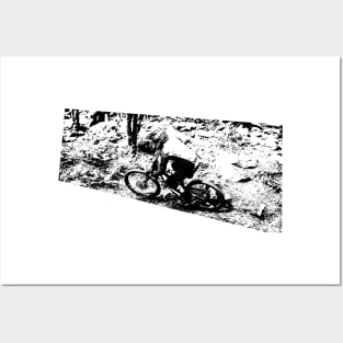 mtb downhill Posters and Art